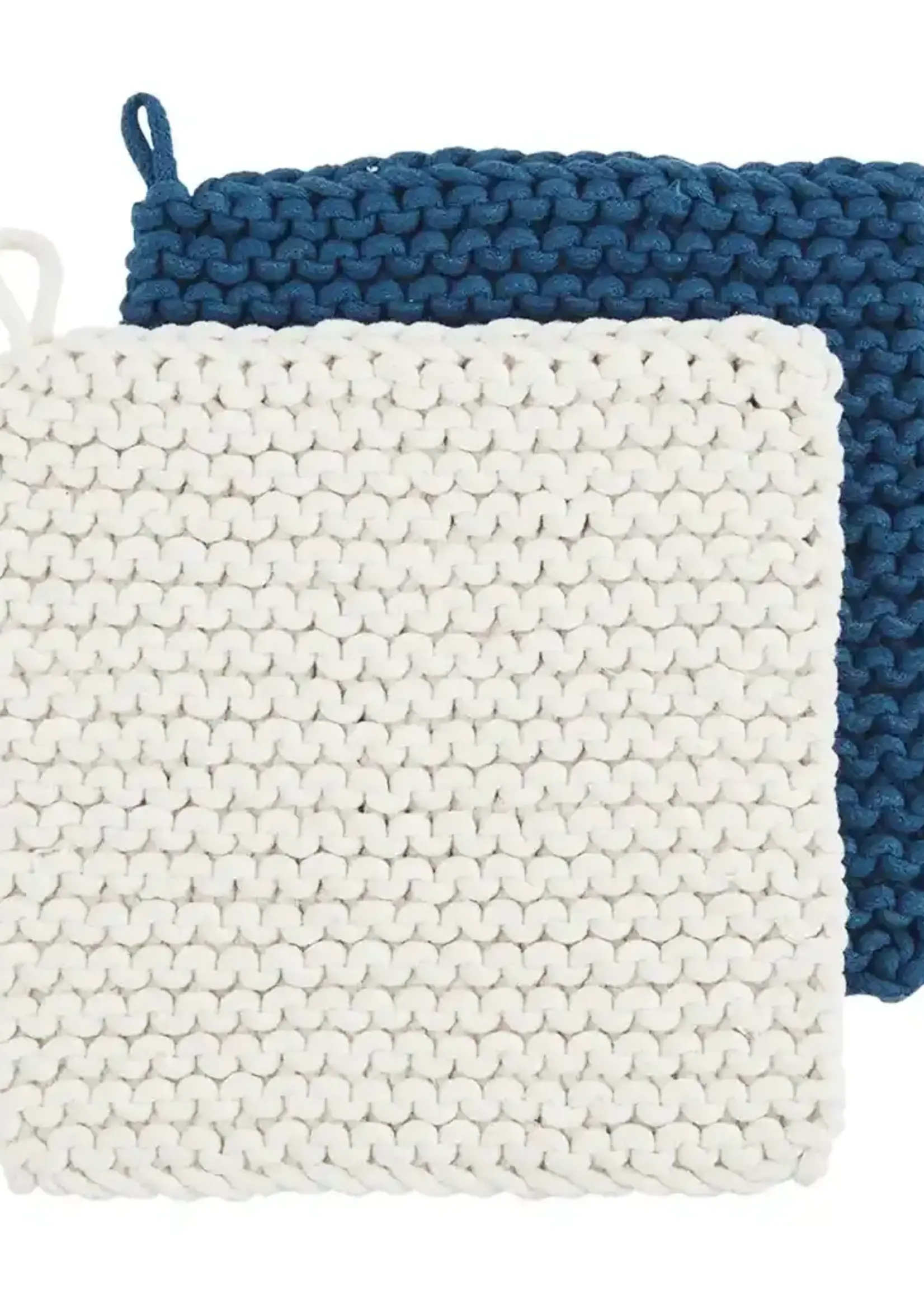 Mud Pie CROCHET POT HOLDERS