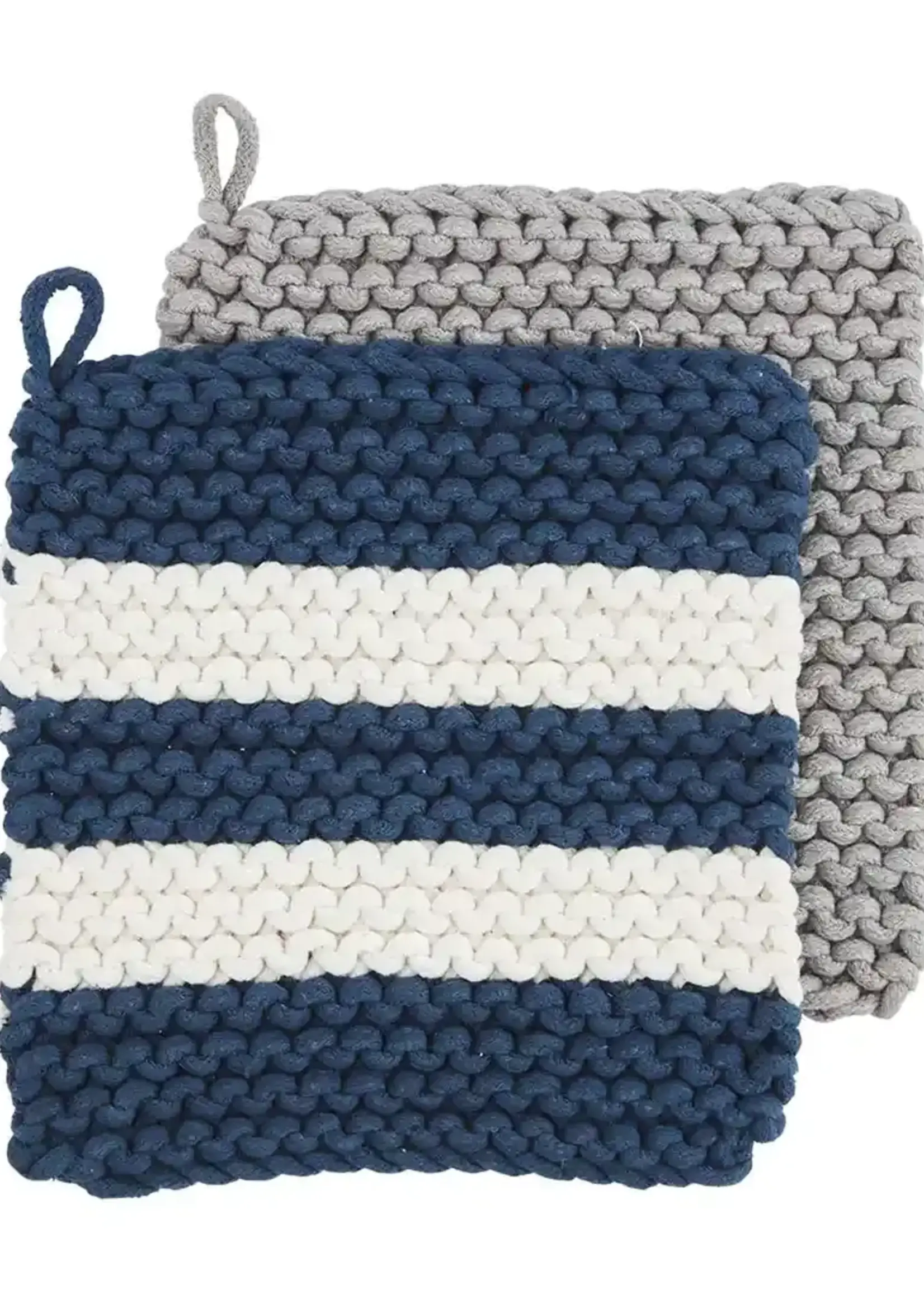 Mud Pie CROCHET POT HOLDERS