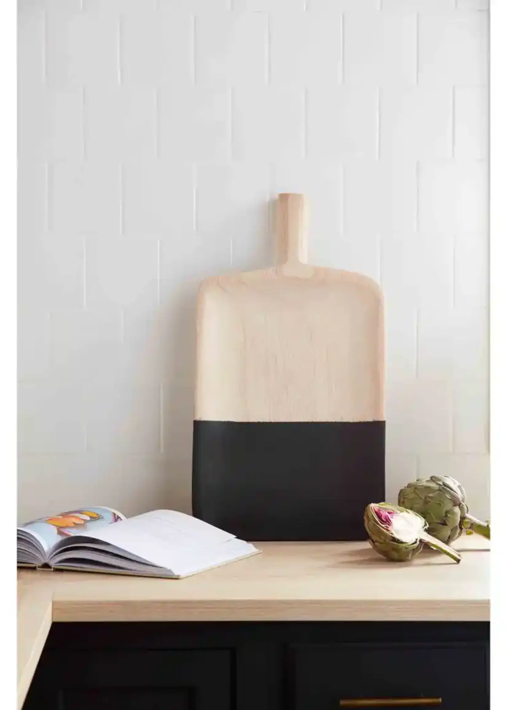 Mud Pie LARGE BLACK TWO TONED BOARD