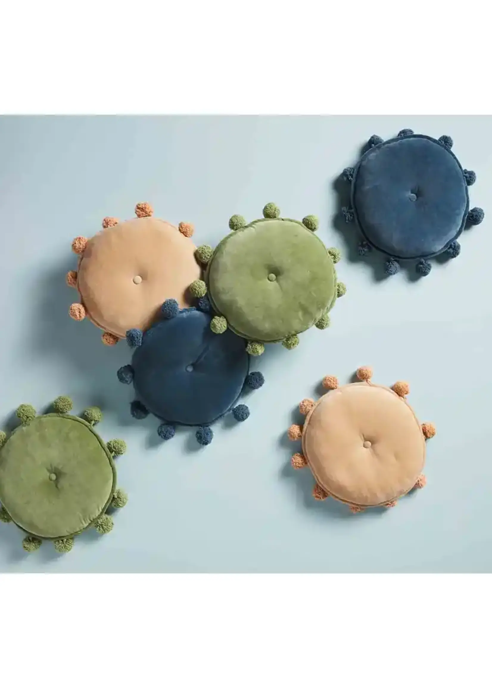 Mud Pie ROUND VELVET PILLOW