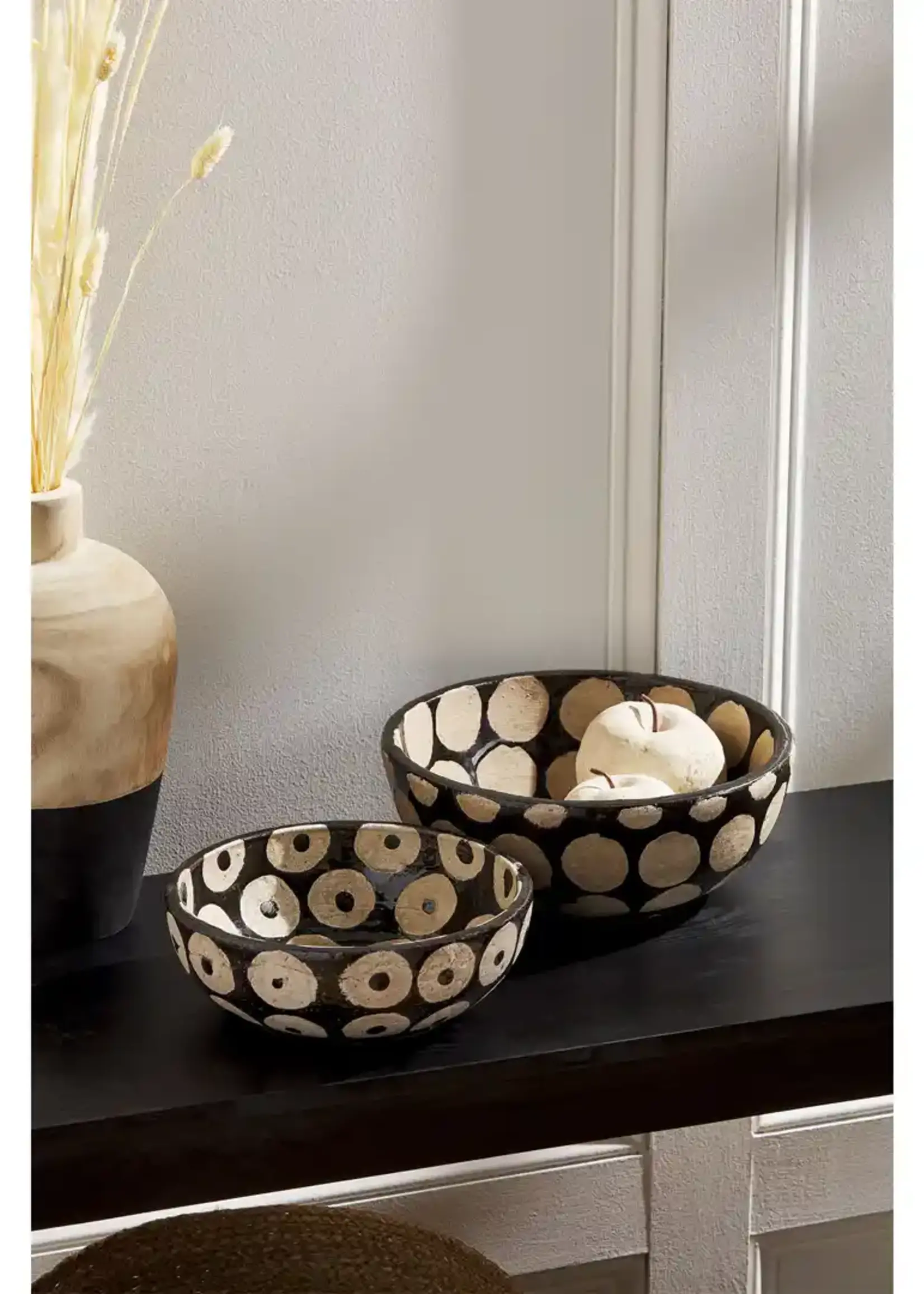 Mud Pie SMALL BLACK TERRACOTA BOWL