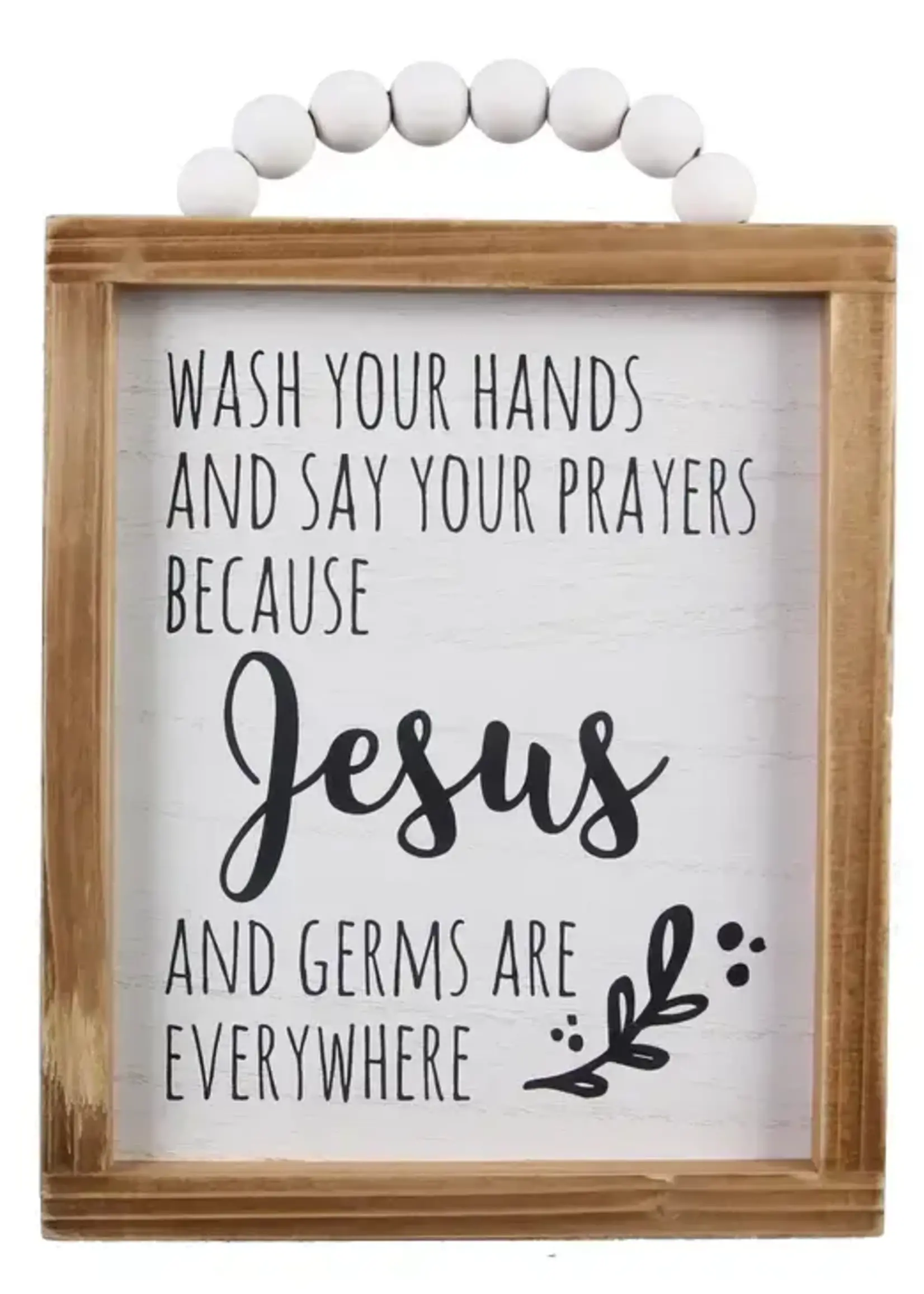 Young's BEADED BATHROOM SIGN