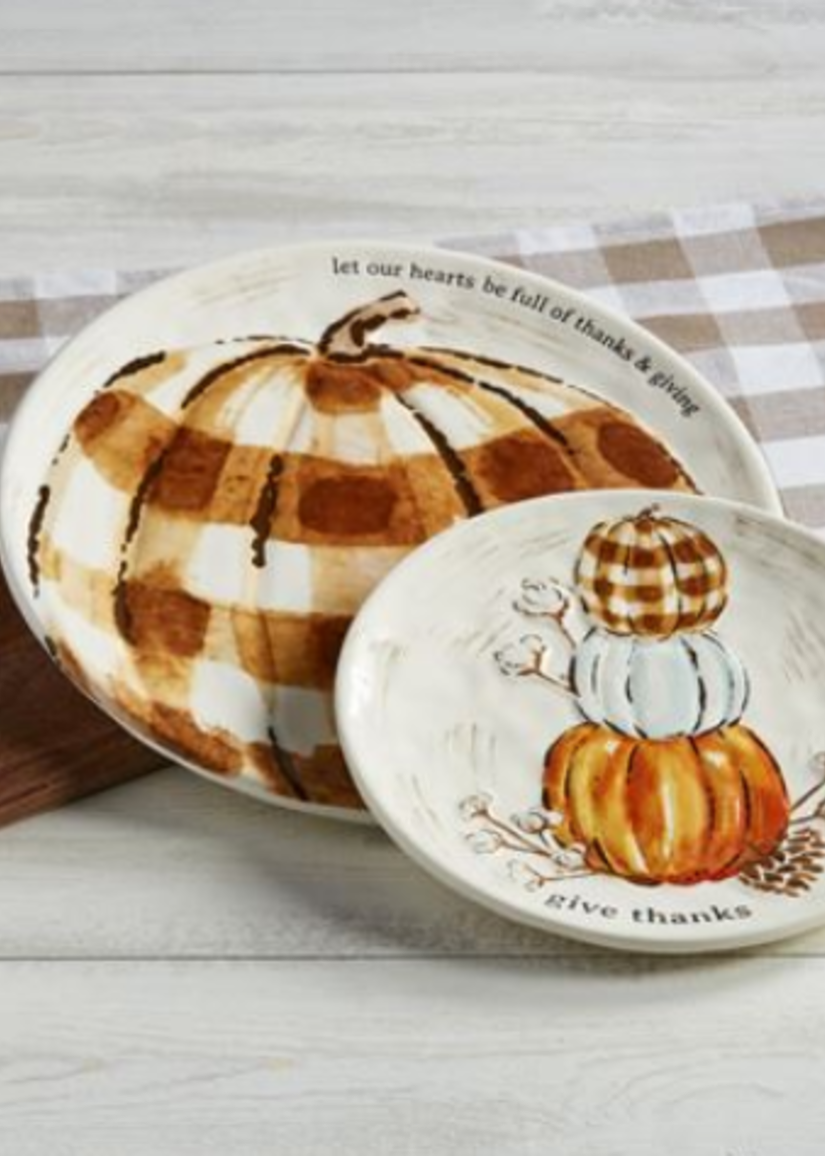 Mud Pie PUMPKIN NESTED PLATTER
