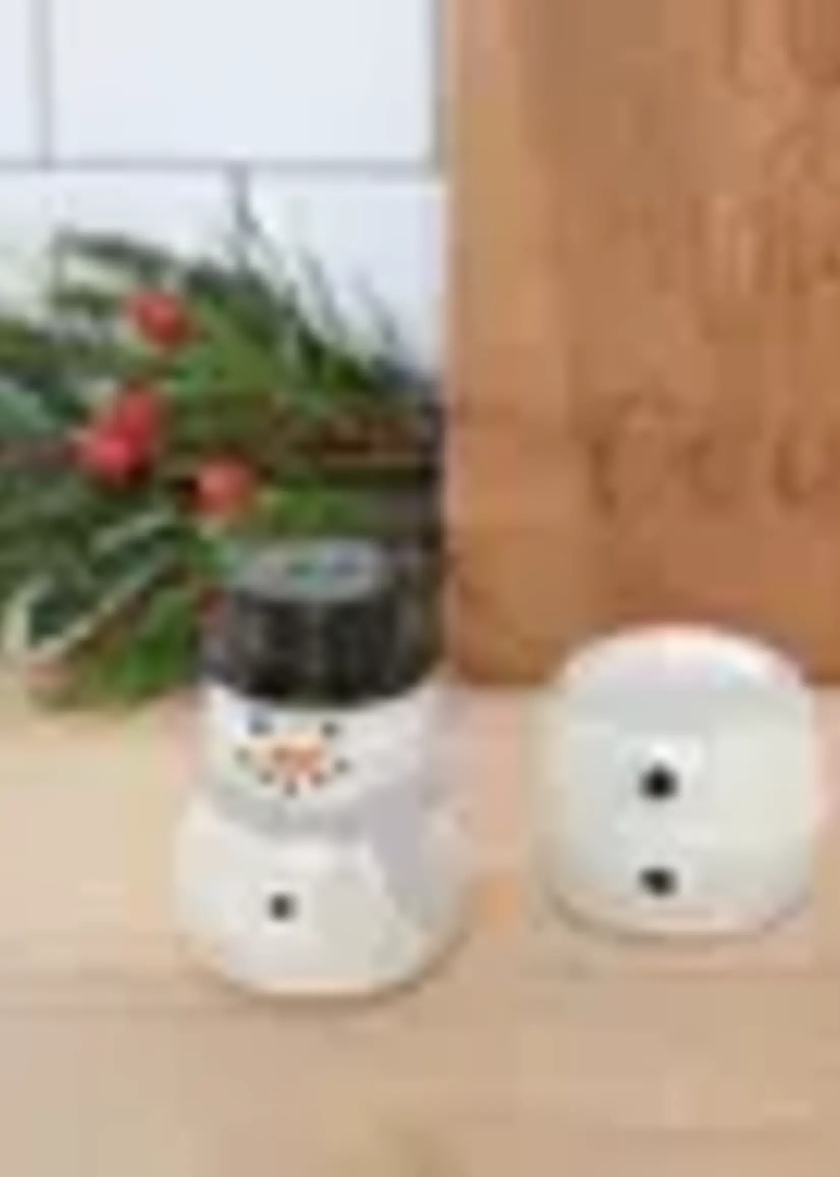 Primatives by Kathy SNOWMAN SALT & PEPPER STACKER