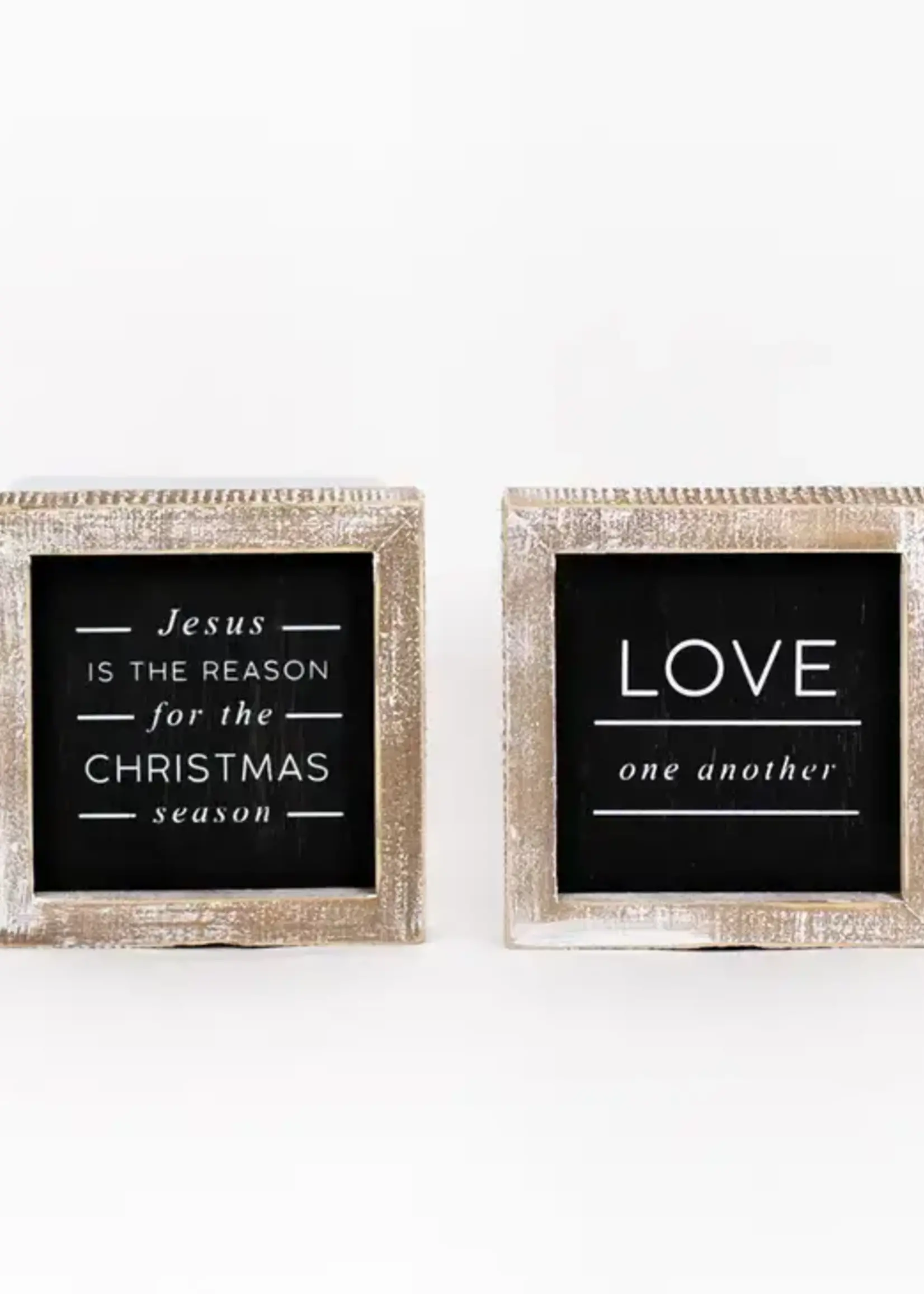 ADAMS & CO REVERSIBLE LOVE FRAMED SIGN