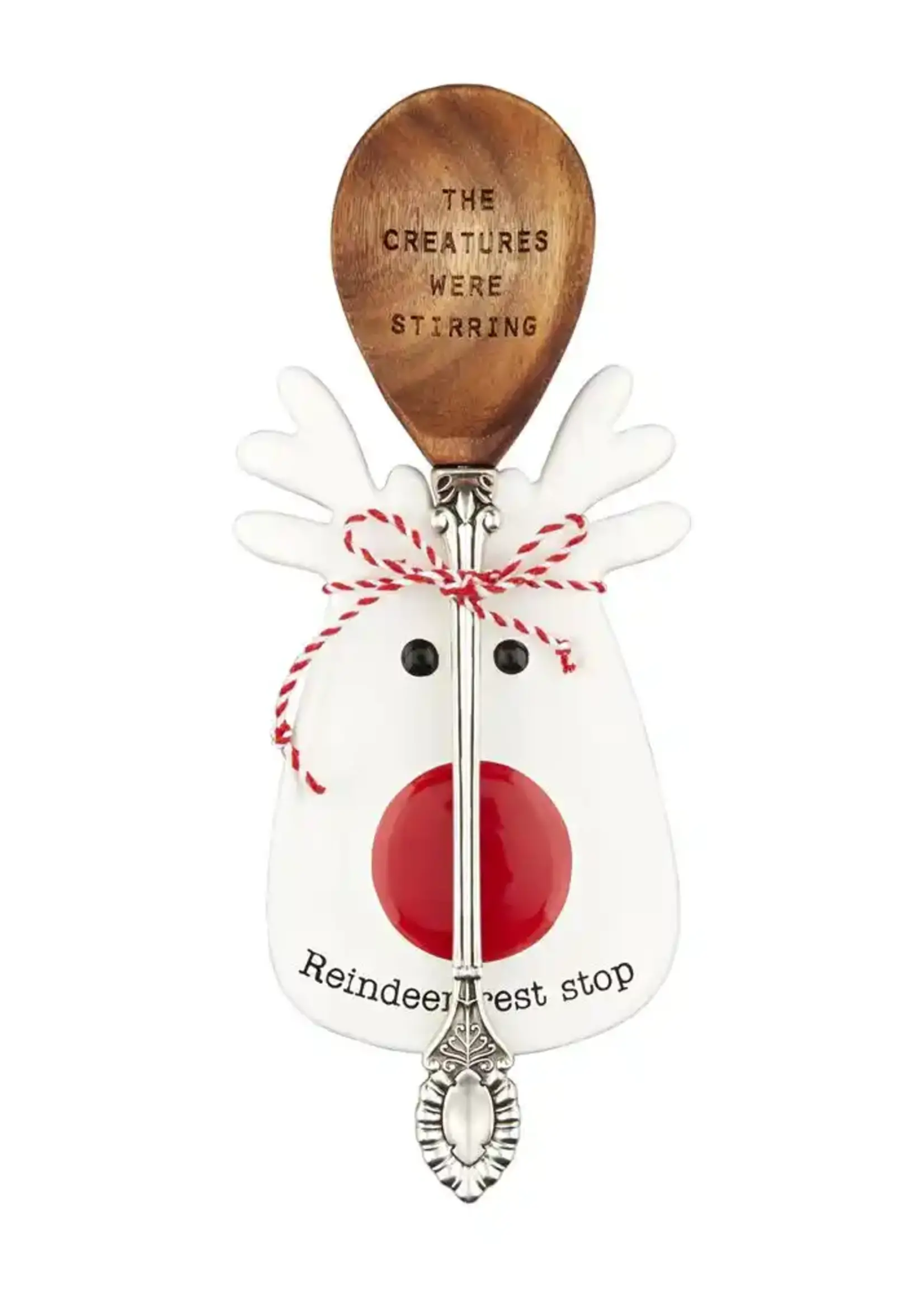 Mud Pie REINDEER SPOON REST SET