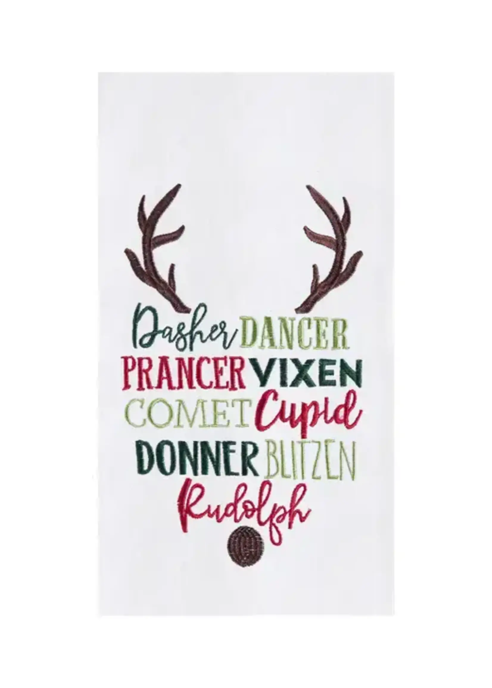 C & F HOME REINDEER NAMES KITCHEN TOWEL