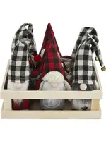 Mud Pie CHECK GNOME SITTER