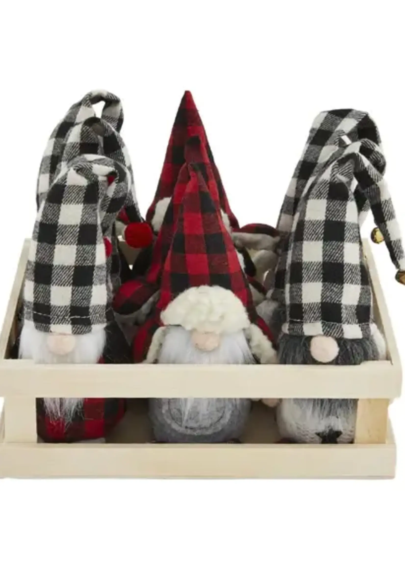 Mud Pie CHECK GNOME SITTER