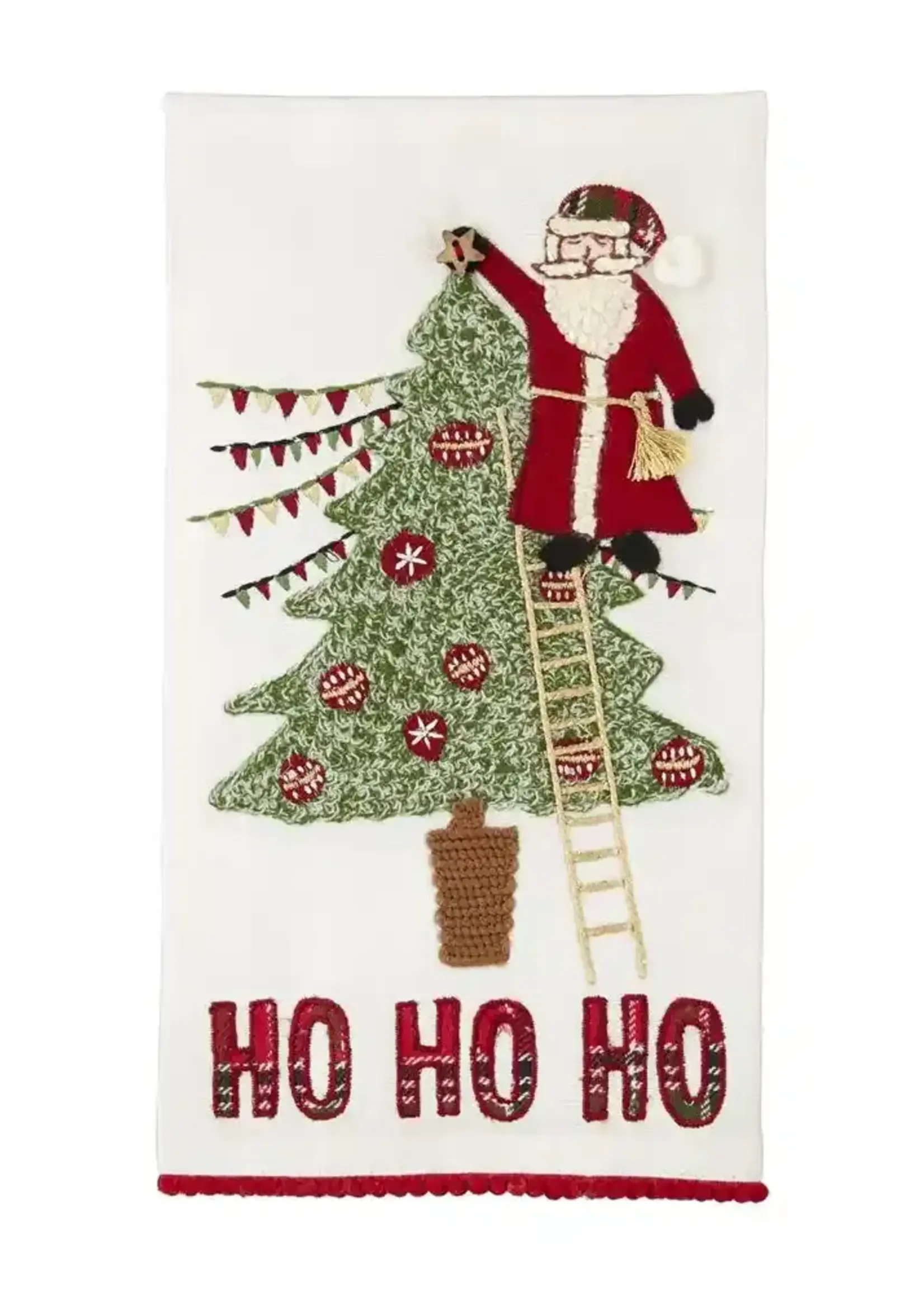 Mud Pie EMBROIDERED CHRISTMAS TOWELS