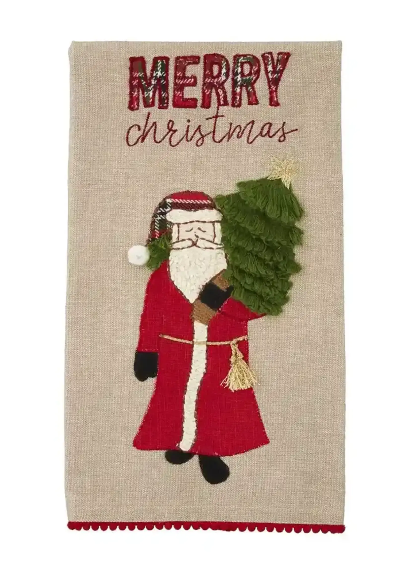 Mud Pie EMBROIDERED CHRISTMAS TOWELS
