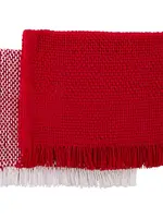 Mud Pie RED & WHITE WOVEN TOWEL SET