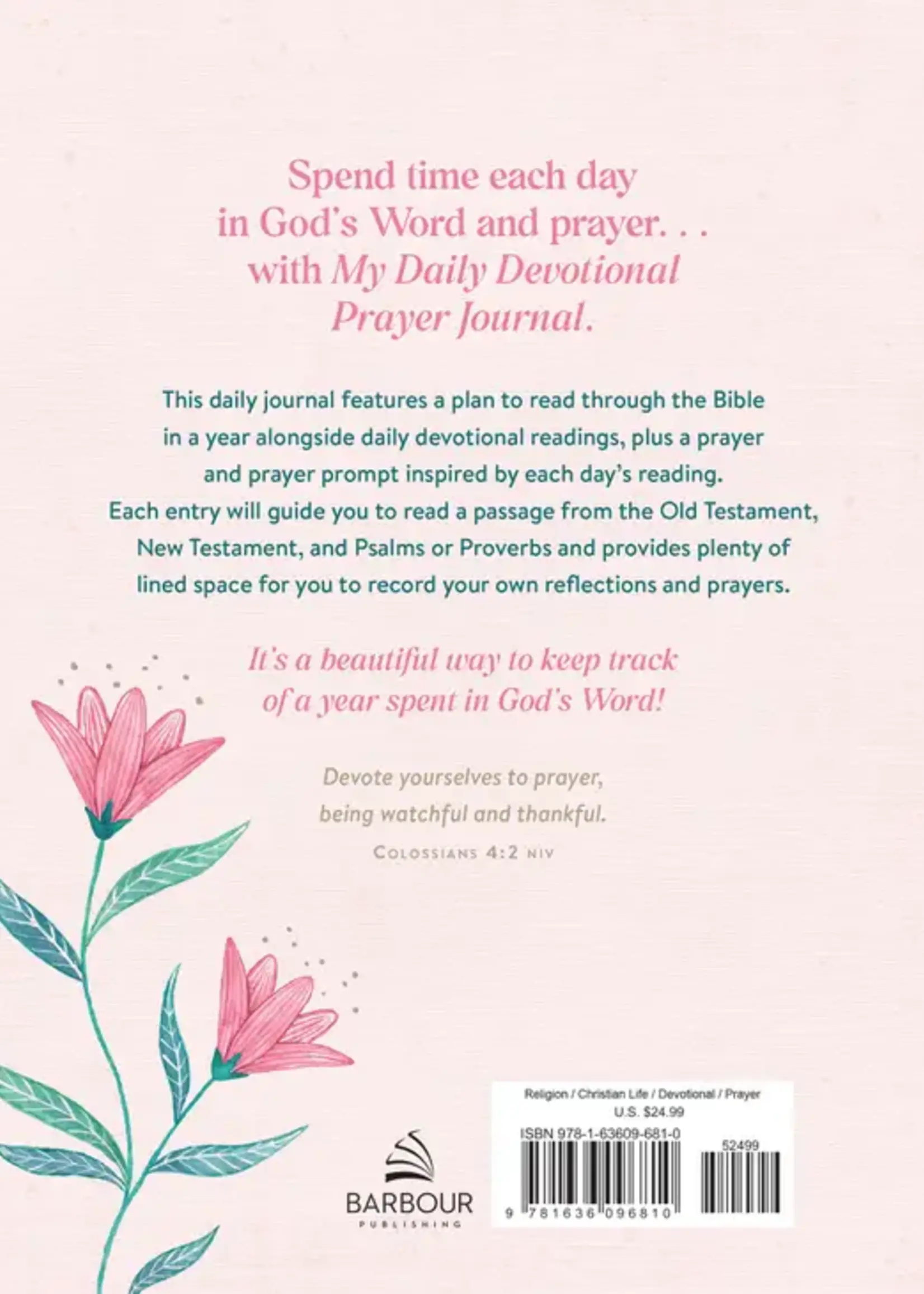 Barbour Publishing MY DAILY DEVOTIONAL PRAYER JOURNAL