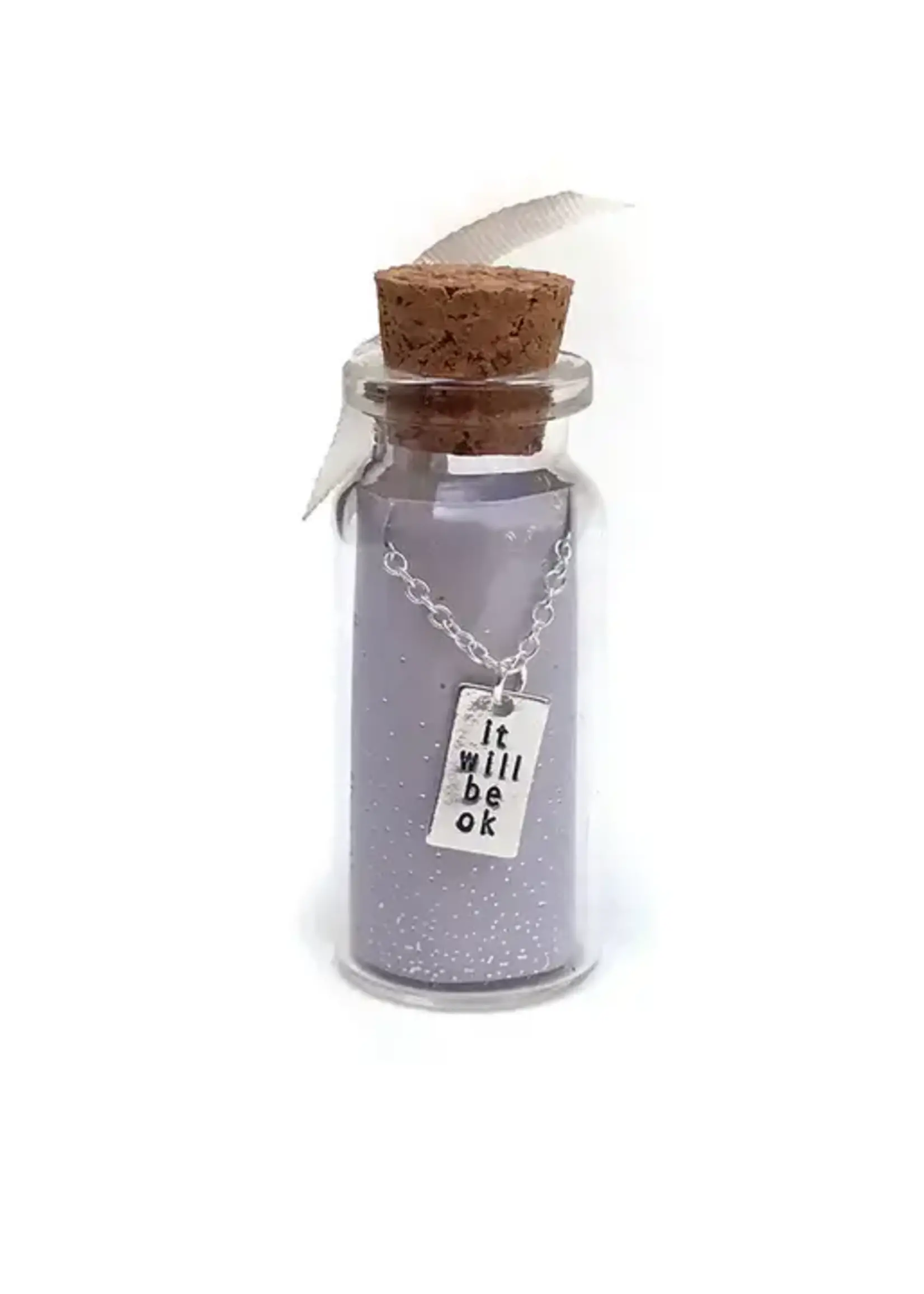 LUCKY FEATHER MESSAGE IN A BOTTLE