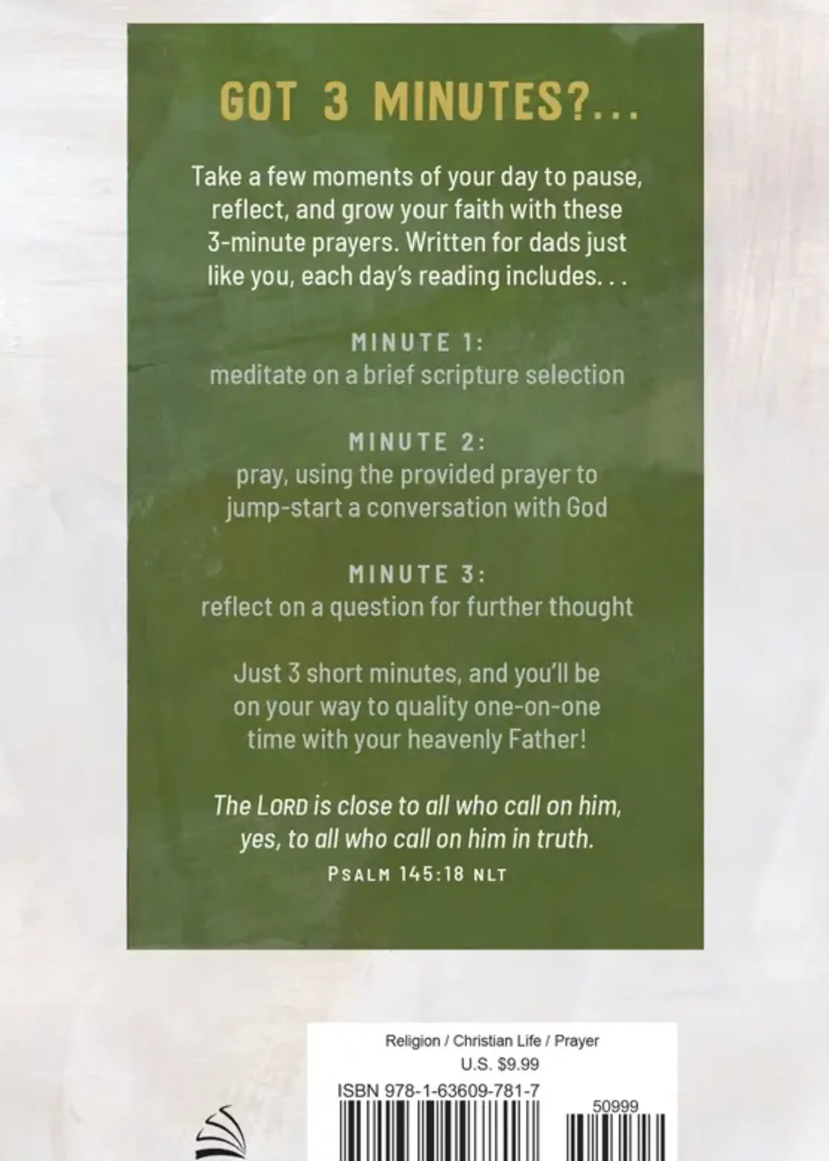 Barbour Publishing 3 MINUTE PRAYERS FOR DADS