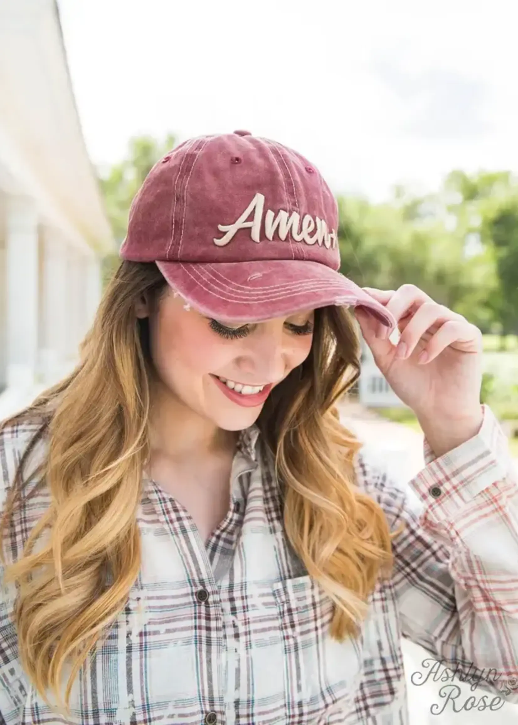 SOUTHERN GRACE AMEN EMBROIDERED BALL CAP