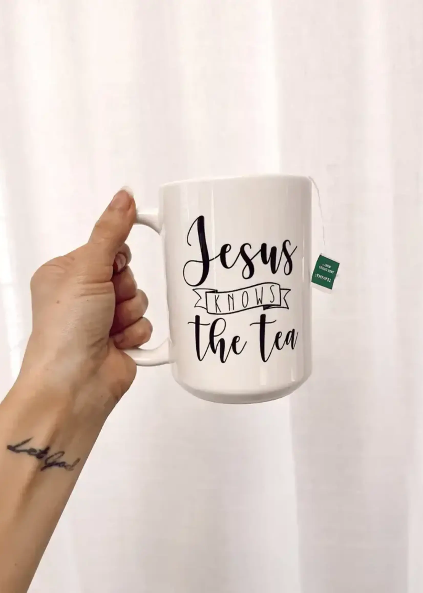 HONEY SOUL LLC JESUS KNOWS THE TEA MUG