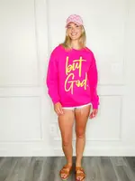 POPPY & PINE BUT GOD PUFF SWEATSHIRT