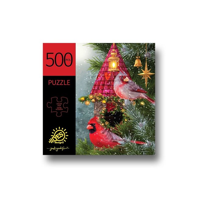 Christmas Cardinal Puzzle 500pc