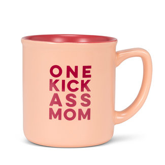 One Kick Ass Mom Mug Pink