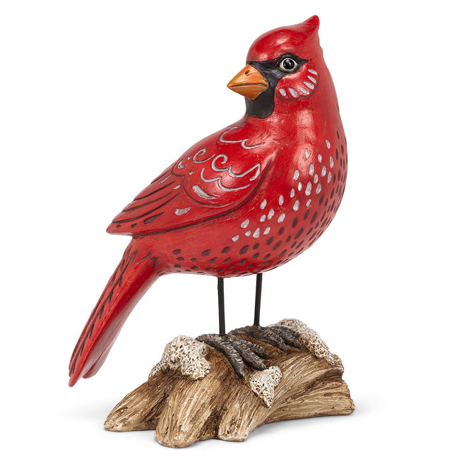 Standing Cardinal on Log
