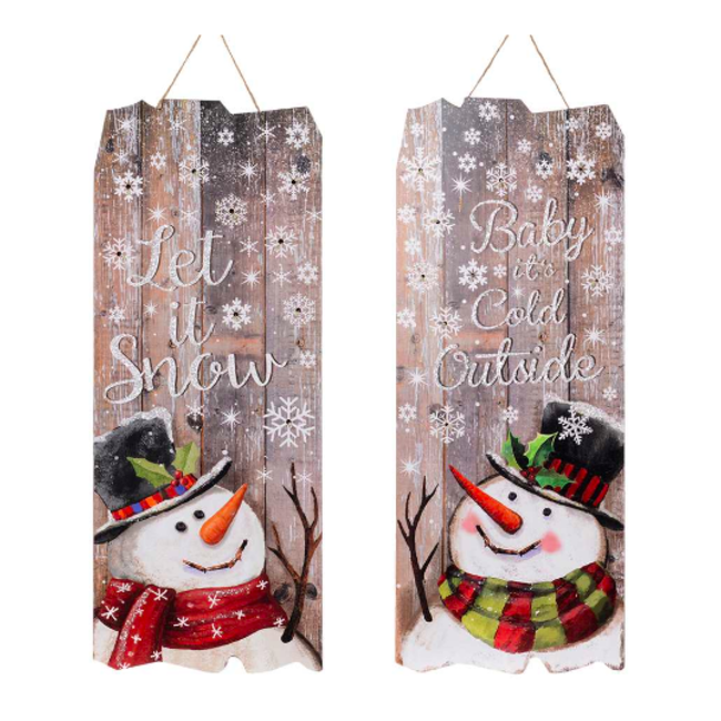 Frosted Let It Snow LED Sign