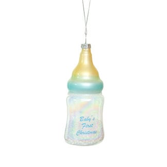 Blue Hanging Baby Bottle Ornament