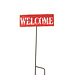 Large Red Welcome Sign
