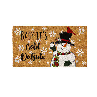 Baby It's Cold Outside Snowman Doormat