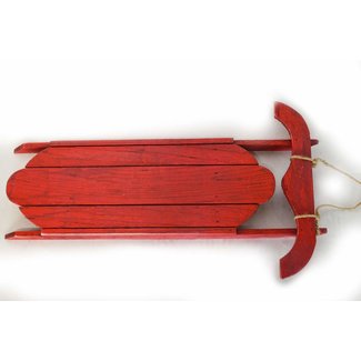 18" Wooden Red Sleigh