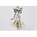9" White Metal Bell w/ Bow