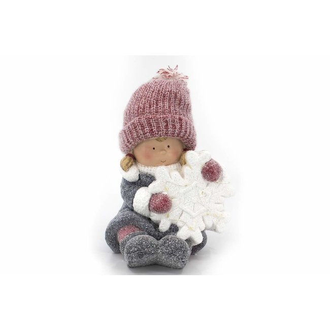 Girl with Snowflake 13"