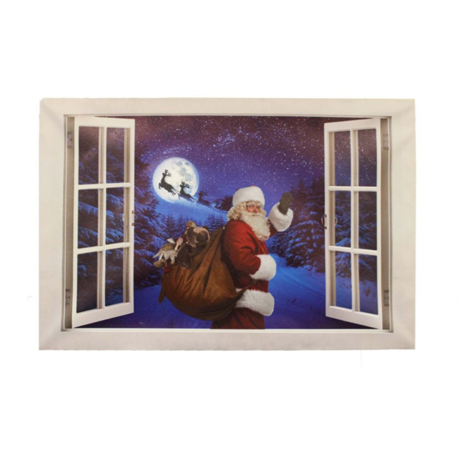 Santa Light Up LED Canvas