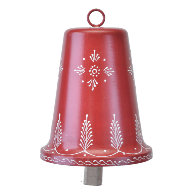 Red Scandi Bell Ornament