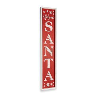 Framed Welcome Santa Porch Sign