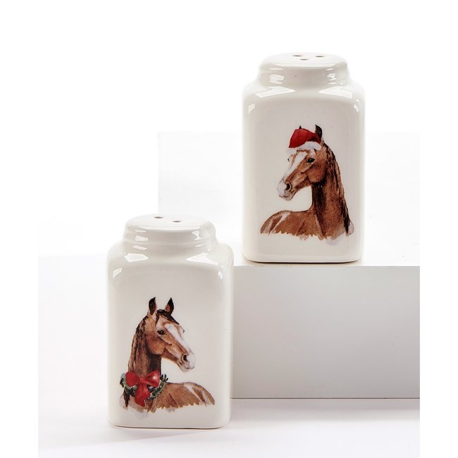 Ceramic Horse S&P Shaker Set