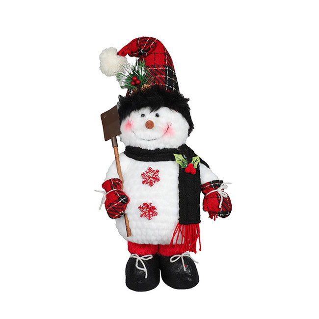Fabric Standing Snowman 44 cm
