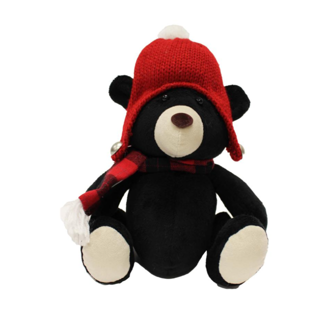 Sitting Bear w/ Hat & Scarf