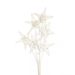 White Glittered 6 Stem Lata Stars
