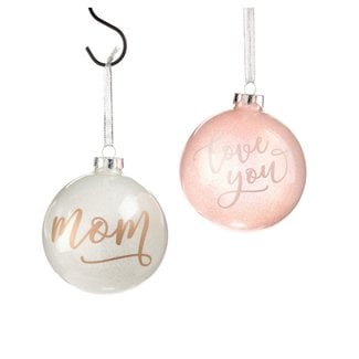 Glass Ball Ornament w/ Glitter