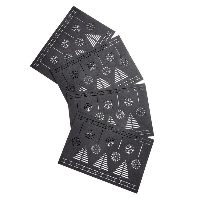 Black Felt Placemat Set of 4