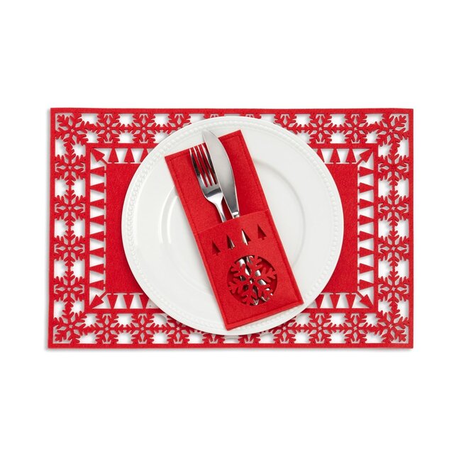 Red Felt Placemat Set of 4