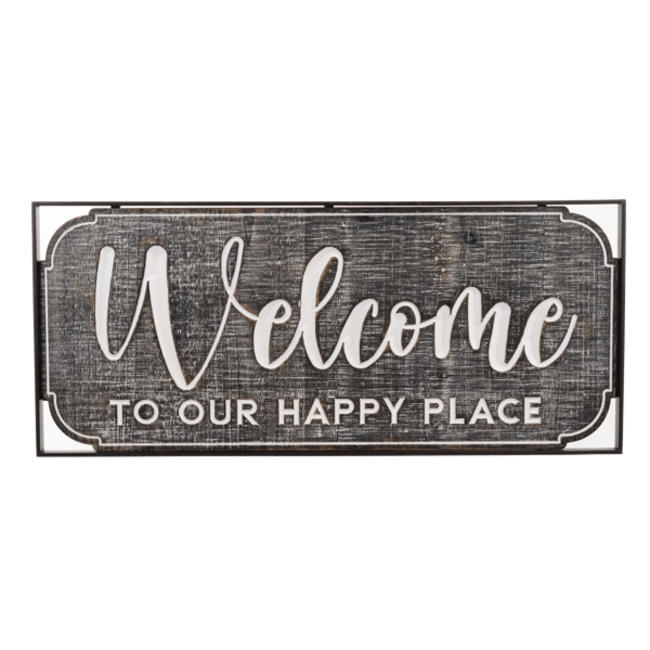 Welcome To Our Happy Place Sign