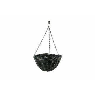 Rattan Round Hanging Basket 14"