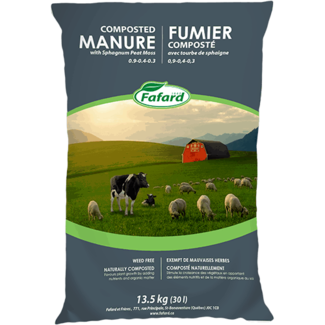 Composted Sheep and Cow Manure with Sphagnum Peat Moss 30L