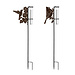 36" Perching Bird Metal Rain Gauge