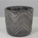 4" Weaving Texture Black Pot