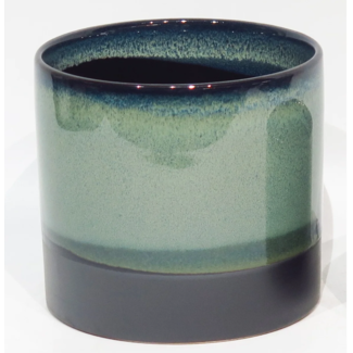 6" Teal Blue/Green Ceramic Pot