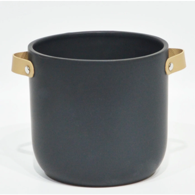 6" Matte Ceramic Pot w/ Handles