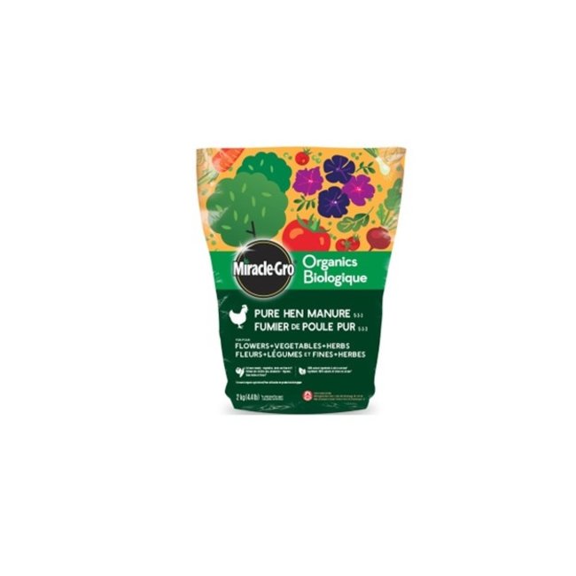 Miracle Gro Organic Pure Hen Manure (3-1-2) 2kg